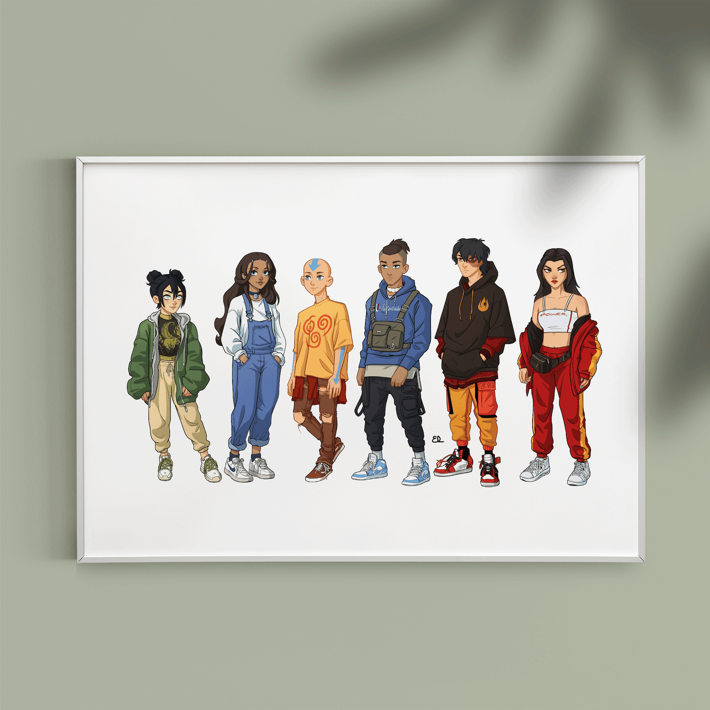 MODERN TEAM AVATAR | Avatar the last Airbender Fanart | Art Print