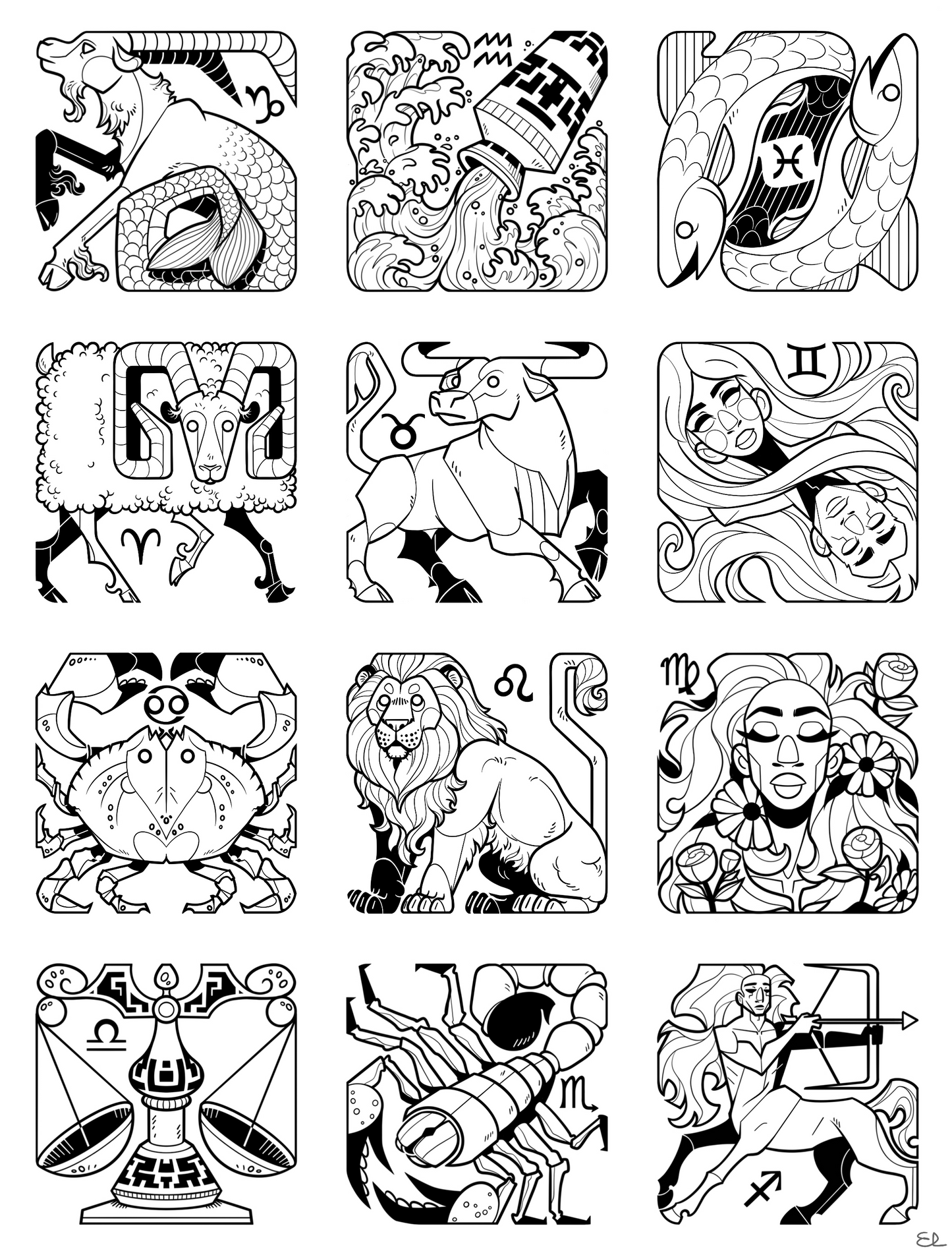 Western Zodiac | Art Print