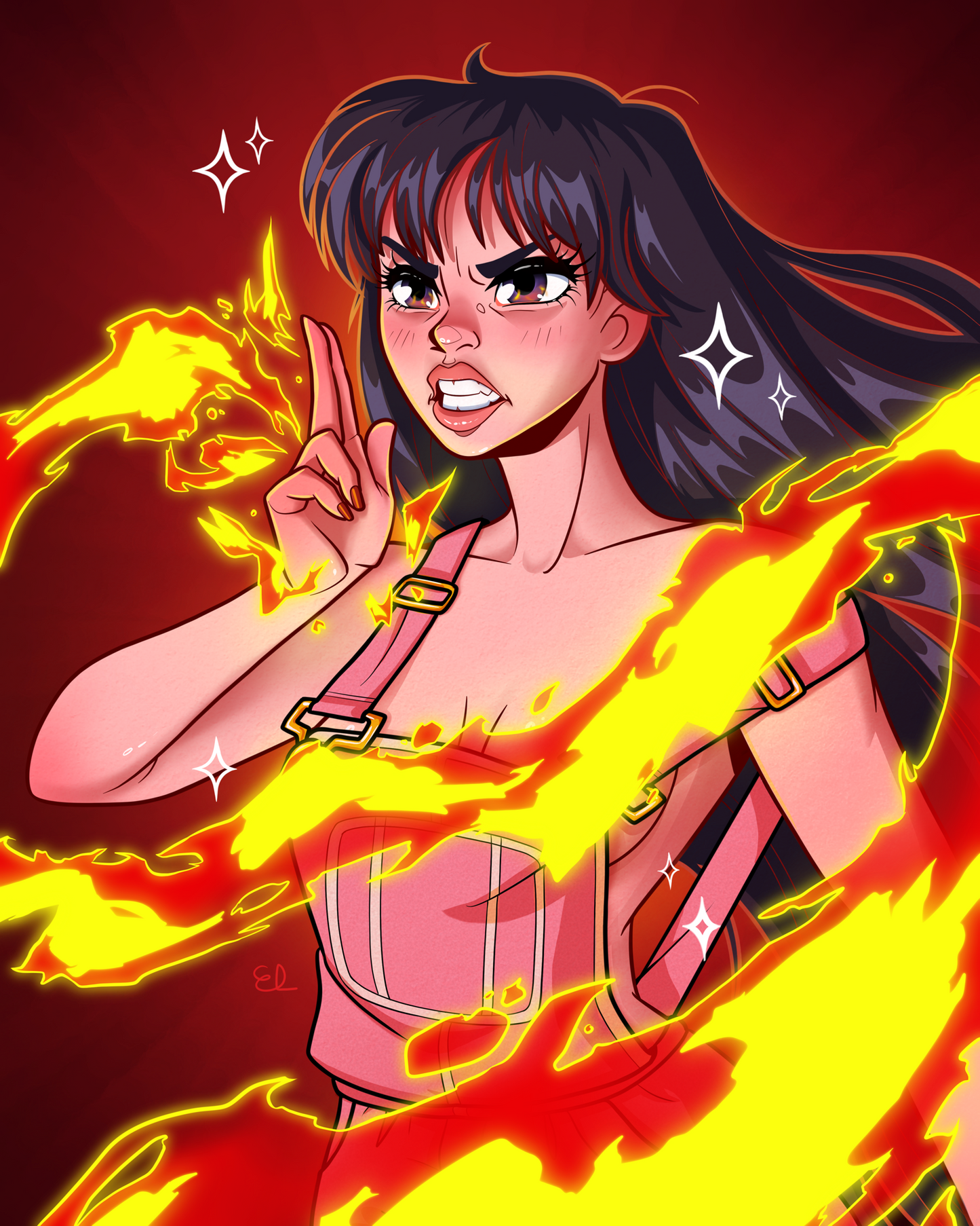 SAILOR MARS | Shirtcut Meme | Sailor Moon Fanart | Art Print