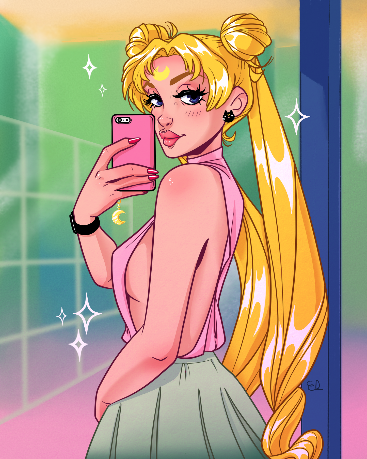 SAILOR MOON | Shirtcut Meme | Sailor Moon Fanart | Art Print