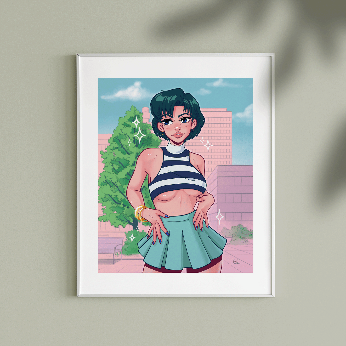 SAILOR MERCURY | Shirtcut Meme | Sailor Moon Fanart | Art Print