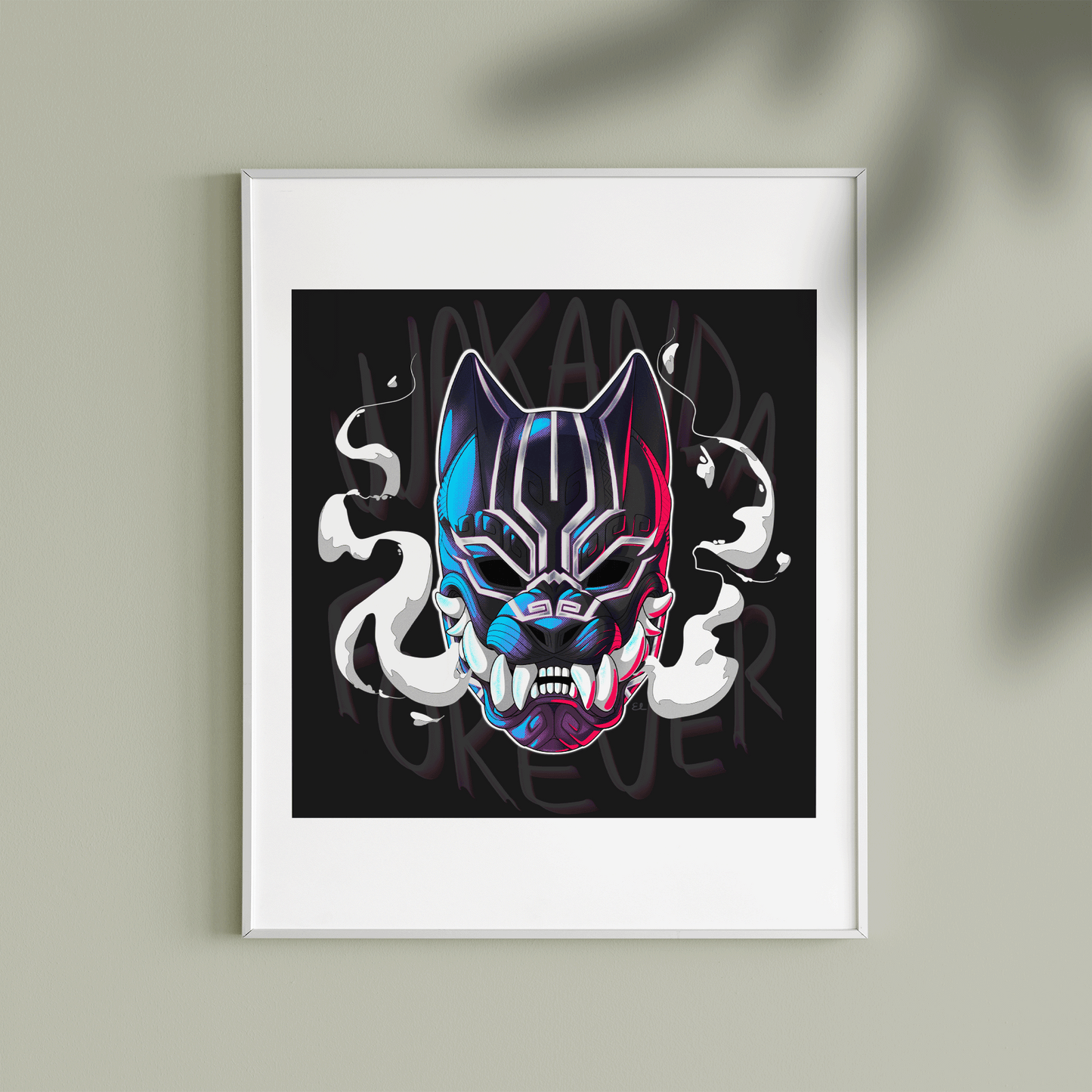 BLACK PANTHER MASK | Wakanda Forever | Black Panther Fanart | Art Print