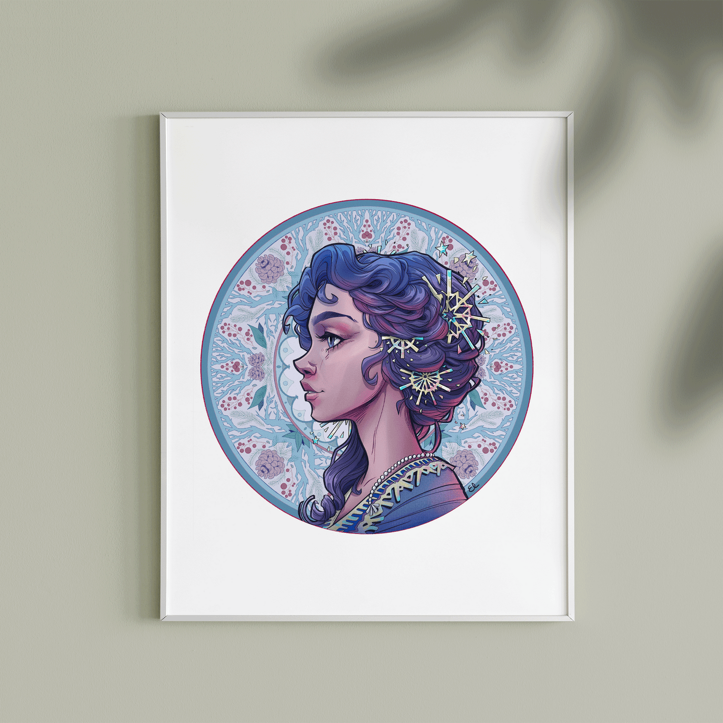 WINTER QUEEN | Art Nouveau Lady | Art Print